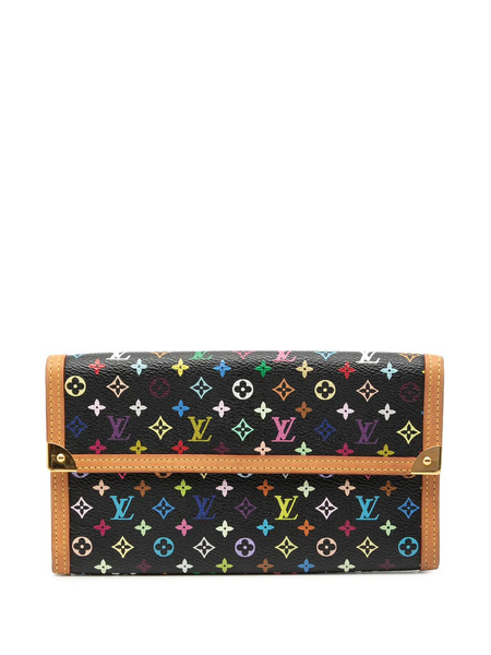  Louis Vuitton Pre-owned 2007 Monogram Multicolore Porte Tresor International Wallet Long Wallets - Noir 