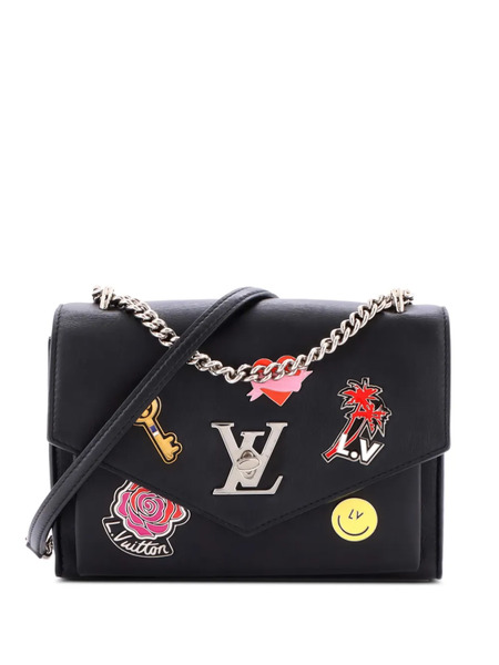  Louis Vuitton Pre-owned Mylockme Handbag Limited Edition Pin Embellished Leather Bb Shoulder Bag - Noir 
