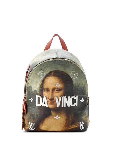  Louis Vuitton Pre-owned Palm Springs Limited Edition Jeff Koons Da Vinci Print Canvas Pm Backpack - Multicolore 