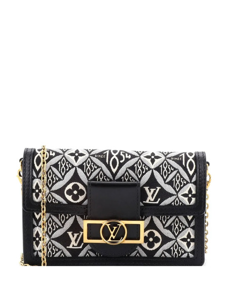  Louis Vuitton Pre-owned Pochette Portefeuille Dauphine édition Limitée Depuis 1854 à Motif Monogrammé En Jacquard Avec Chaîne - Noir 