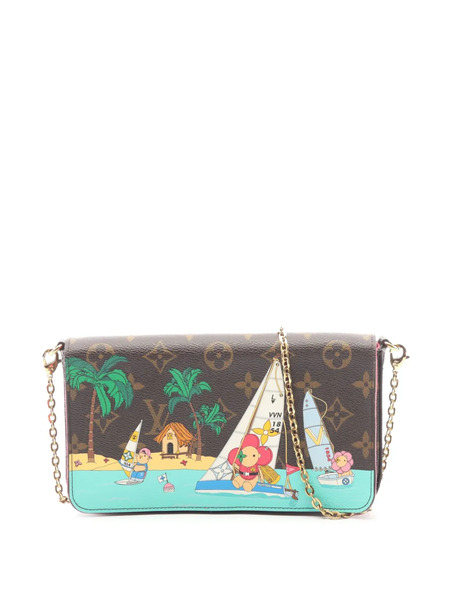  Louis Vuitton Pre-owned Sac à Bandoulière Christmas Animation Sailing Monogram Pochette Felicie Chain (2021-2025) - Marron 