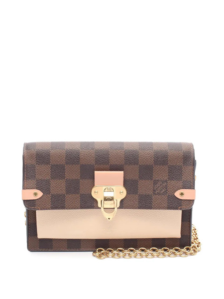  Louis Vuitton Pre-owned Sac à Bandoulière Vavin Wallet On Chain En Toile Damier ébène (2019) - Marron 