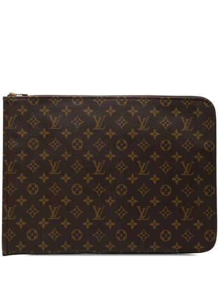  Louis Vuitton Pre-owned Sacoche Poche Documents Portfolio (1986) - Marron 