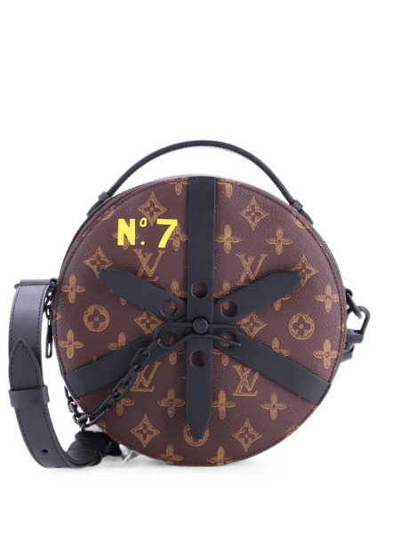  Louis Vuitton Pre-owned Wheel Box Bag No.7 Trunk L'oeil Vintage Monogram Canvas Crossbody Bag - Marron 