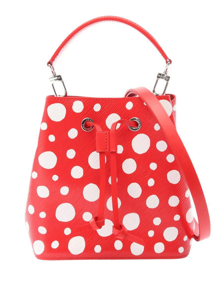  Louis Vuitton Pre-owned 2010-2026 Yayoi Kusama Monogram Giant Empreinte Infinity Dots Neonoe Bb Bucket Bag - Rouge 