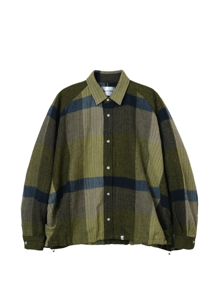  Magic Stick Draperie Nel Check-pattern Shirt - Vert 