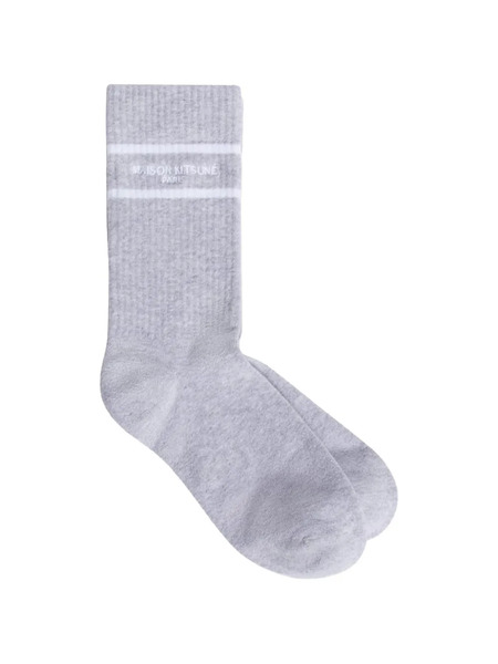  Maison Kitsuné Chaussettes Rayées - Gris 