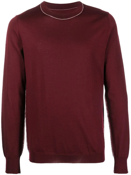  Maison Margiela Pull Work-in-progress En Laine - Rouge 