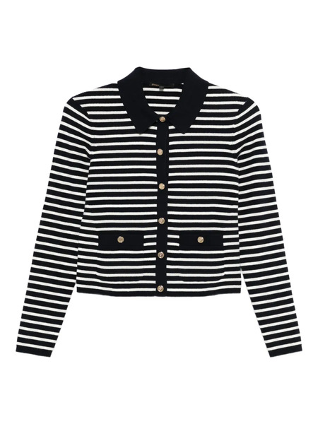  Maje Cardigan à Rayures - Bleu 