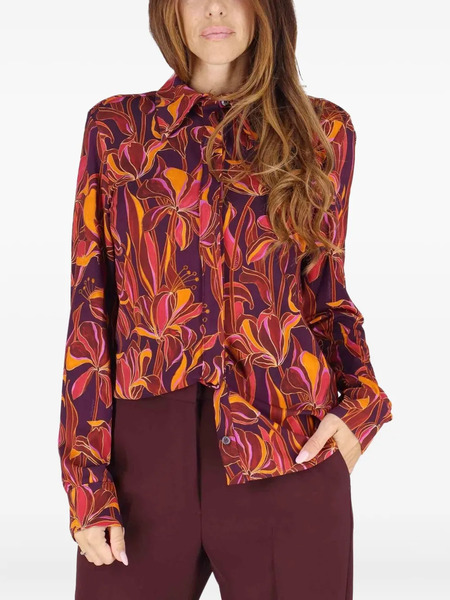  Maliparmi Chemise à Fleurs - Violet 