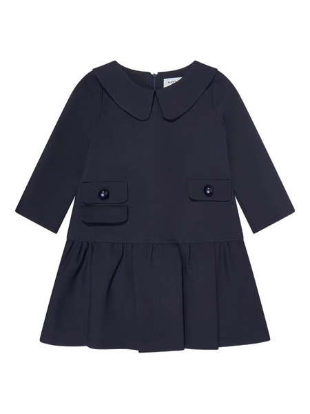  Mama Luma Kids Robe Boutonnée à Col Claudine - Bleu 