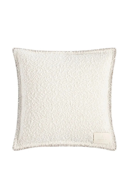  Manière De Voir Coussin Réversible En Bouclé à Coutures Contrastantes Crème Et Marron (50 Cm X 50 Xm) - Tons Neutres 