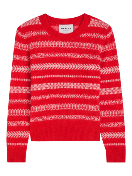  Marant étoile Pull Rayé Amity Fair Isle - Rouge 
