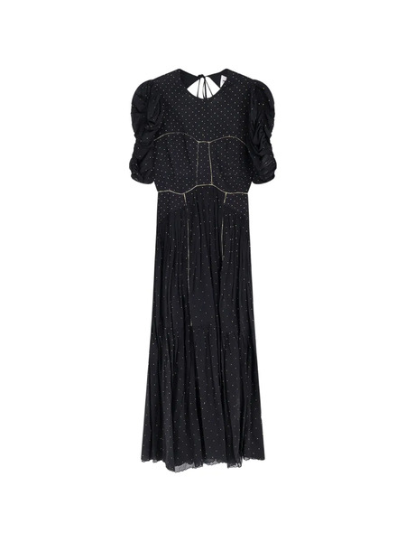  Marant étoile Robe Mi-longue à Volants Superposés - Noir 