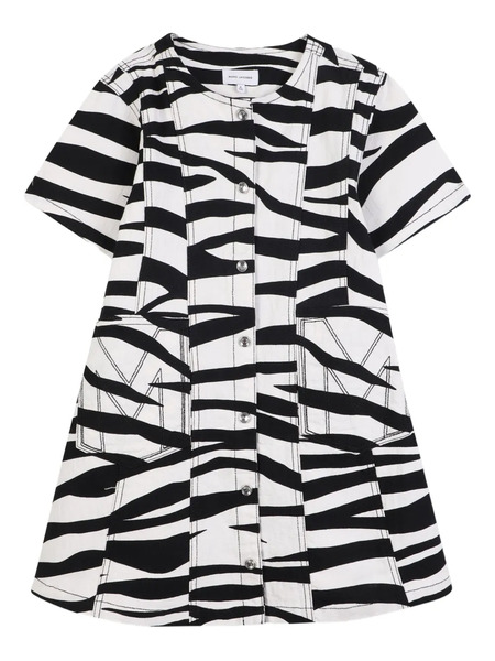  Marc Jacobs Kids Robe-chemise à Imprimé Zébré - Noir 