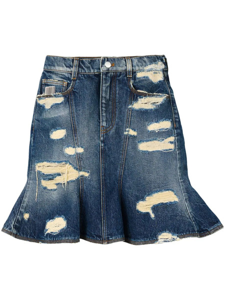  Marc Jacobs Minijupe The Rip&repair Fluted - Bleu 