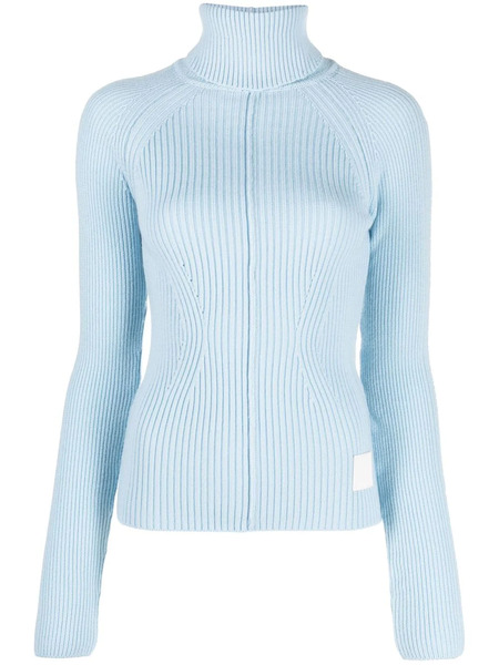  Marc Jacobs Pull Nervuré à Col Roulé - Bleu 