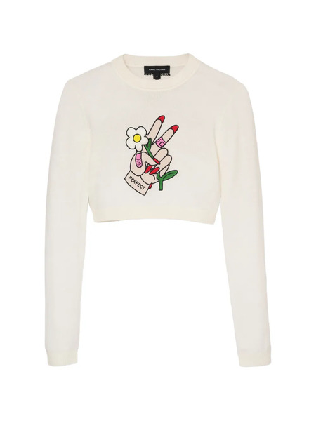  Marc Jacobs Tattoo-embroidered Jumper - Blanc 
