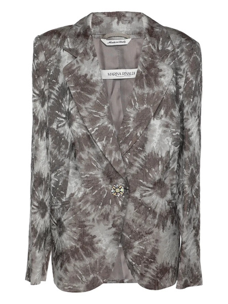  Marina Rinaldi Blazer à Ornements En Jacquard - Gris 