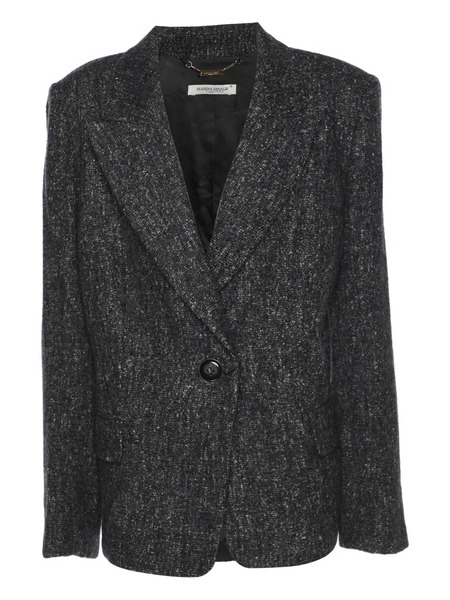  Marina Rinaldi Blazer En Tweed à Simple Boutonnage - Gris 