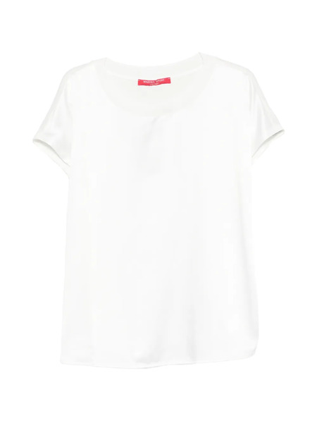  Marina Rinaldi Blouse à Col Rond - Blanc 