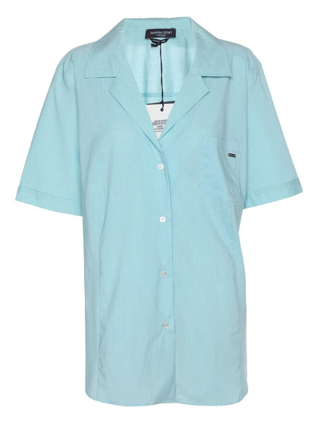  Marina Rinaldi Chemise En Coton à Manches Courtes - Bleu 