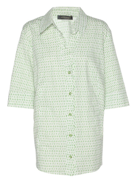  Marina Rinaldi Chemise En Coton à Pois - Blanc 