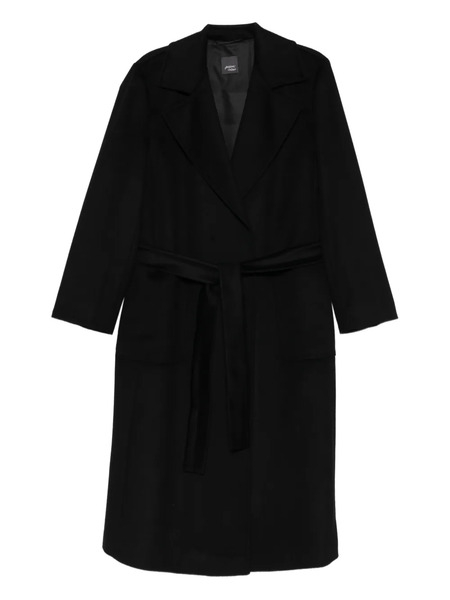  Marina Rinaldi Manteau Pirano à Taille Ceinturée - Noir 