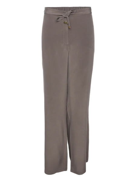  Marina Rinaldi Pantalon Ample à Lien De Resserrage - Gris 