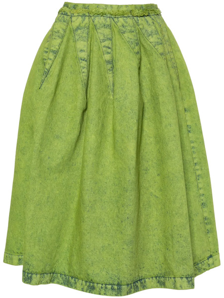  Marni Jupe Plissée En Jean - Vert 