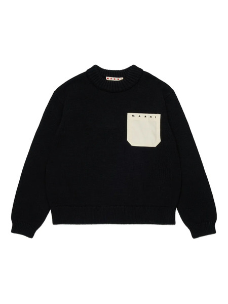  Marni Kids Pull à Poches Oversize - Noir 