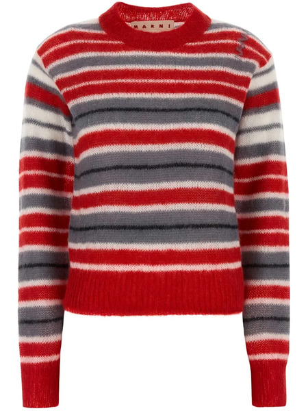  Marni Pull à Logo Brodé - Rouge 