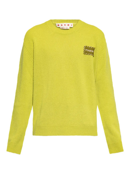  Marni Pull à Patch Logo - Vert 