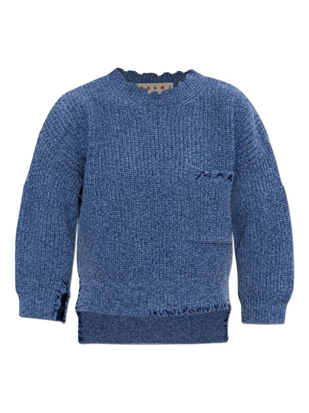  Marni Pull En Laine Vierge - Bleu 