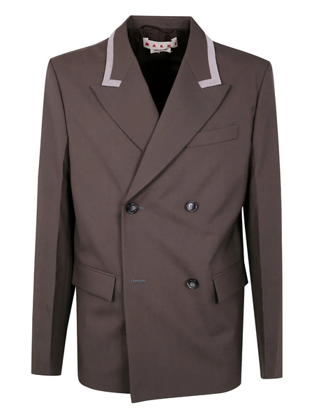  Marni Veste En Laine à Boutonnière Croisée - Marron 