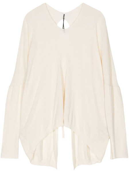  Masnada Pull à Col Noué - Blanc 