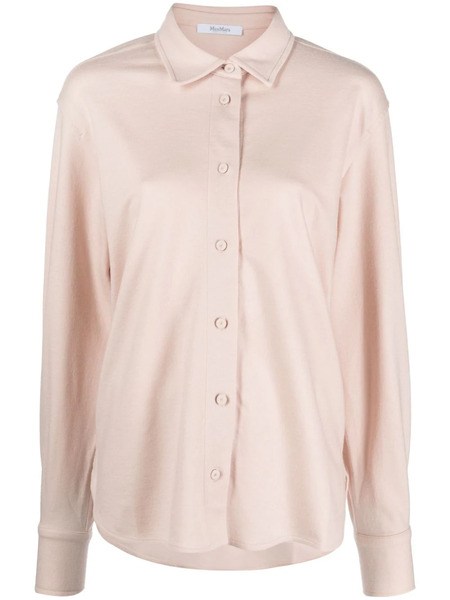  Max Mara Chemise En Laine Vierge à Manches Longues - Rose 