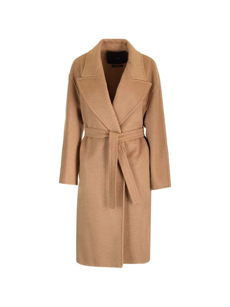  Max Mara Manteau Valle à Taille Ceinturée - Tons Neutres 