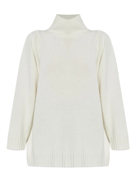  Max Mara Pull à Col Montant - Blanc 
