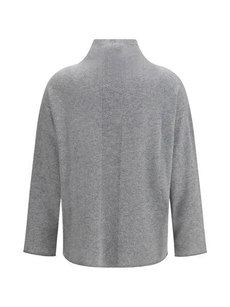  Max Mara Pull à Col Montant - Gris 