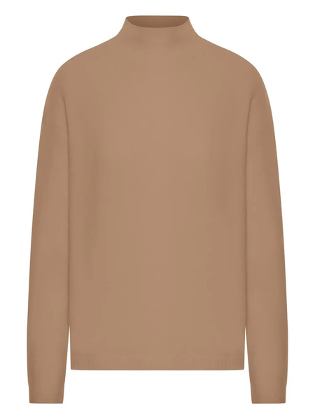 Max Mara Pull à Col Montant - Marron 