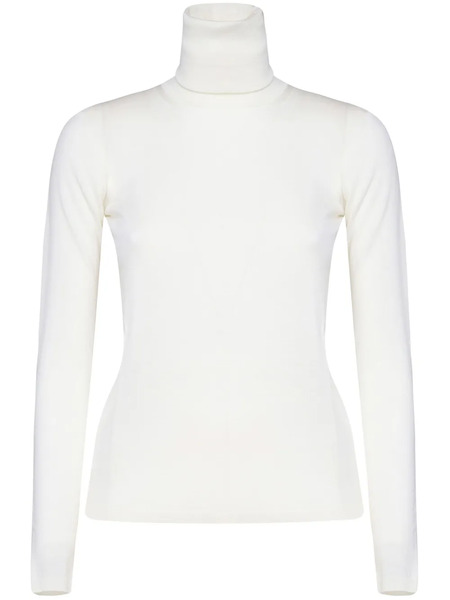  Max Mara Pull à Col Roulé - Blanc 