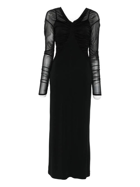  Max Mara Robe Drapée à épaules Dénudées - Noir 