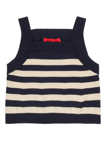 Max&co. Kids Haut Rayé à Logo - Bleu 