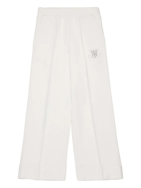  Max&co. Kids Pantalon En Coton à Motif Monogrammé - Blanc 