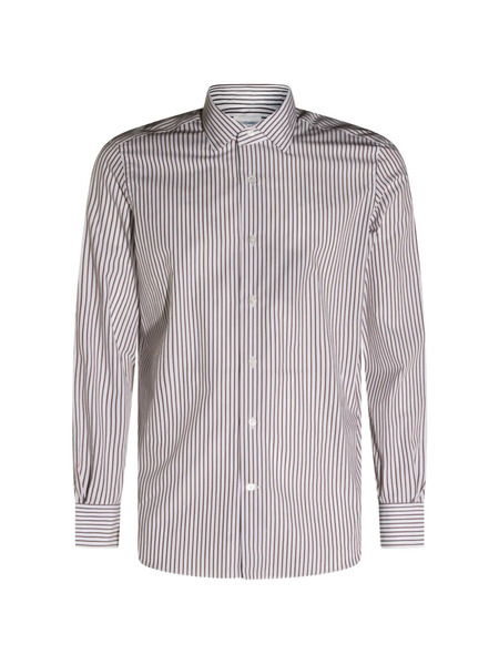  Mazzarelli Chemise Boutonnée à Rayures - Blanc 