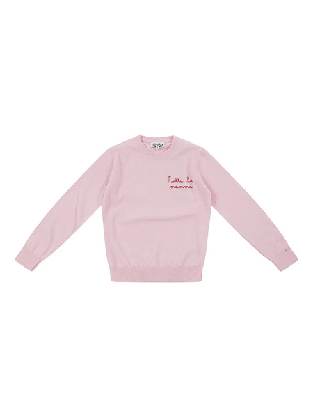  Mc2 Saint Barth Kids Pull En Maille Jacquard - Rose 