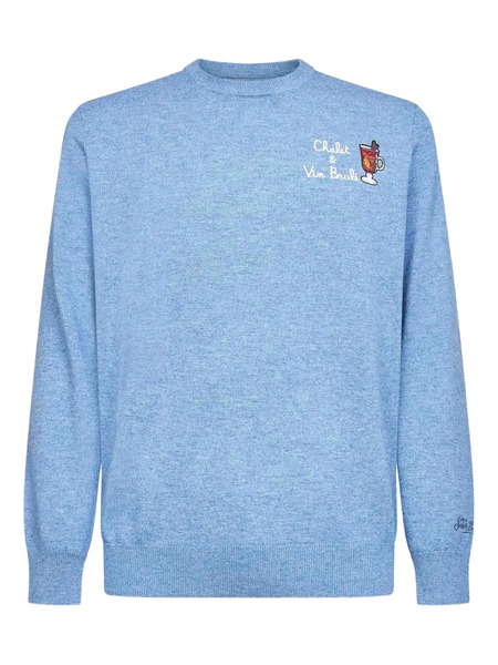  Mc2 Saint Barth Pull à Broderies - Bleu 