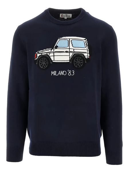  Mc2 Saint Barth Pull à Ornements - Bleu 