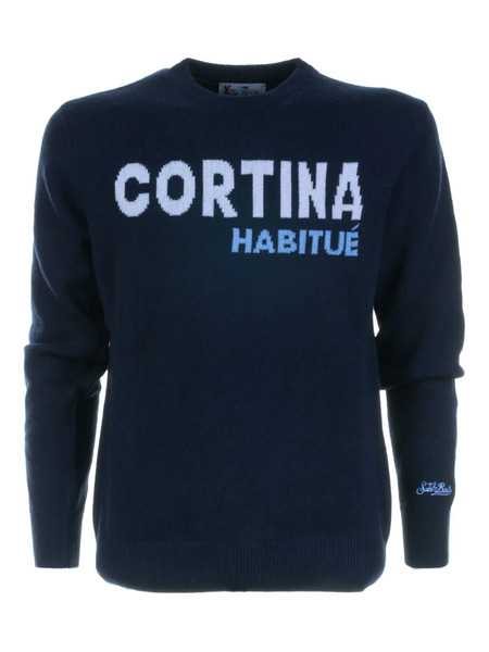  Mc2 Saint Barth Pull En Maille Intarsia - Bleu 